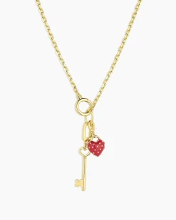 gorjana Asher Mini Key to My Heart Necklace 18k Gold Plated Best