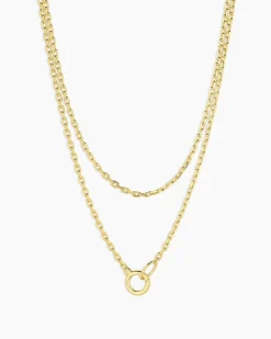 gorjana Asher Mini Necklace 18k Gold Plated New