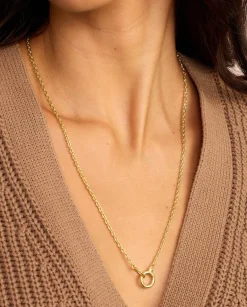 gorjana Avery Mini Necklace 18k Gold Plated New