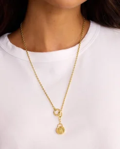 gorjana Avery Mini Necklace 18k Gold Plated New