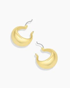 gorjana Banks Hoops 18k Gold Plated Hot