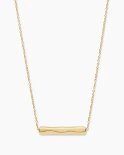 gorjana Bespoke Bar Adjustable Necklace (gold) 18k Gold Plated Best