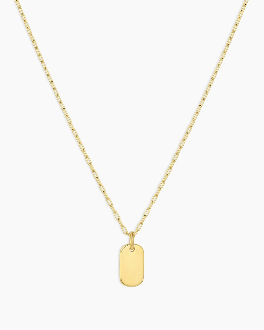 gorjana Bespoke Dog Tag Necklace 18k Gold Plated Sale