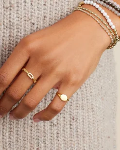 gorjana Bespoke Signet Ring (gold) 18k Gold Plated Discount