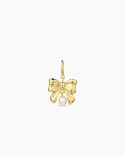 gorjana Bow Pearl Parker Charm 18k Gold Plated Discount