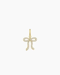 gorjana Bow Shimmer Parker Charm 18k Gold Plated Online