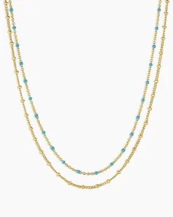 gorjana Capri Layer Necklace 18k Gold Plated Discount