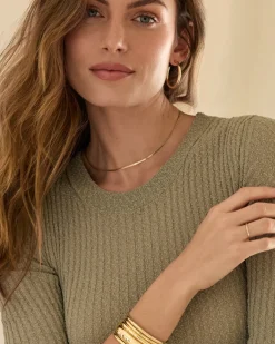 gorjana Carter Hoops 18k Gold Plated Fashion