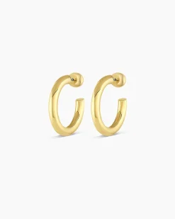 gorjana Carter Small Hoops 18k Gold Plated Outlet