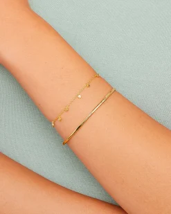 gorjana Classic Bracelet Set 18k Gold Plated Fashion