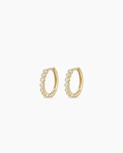 gorjana Classic Diamond Huggies 14k Solid Gold Best