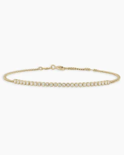 gorjana Classic Diamond Row Bracelet 14k Solid Gold Fashion