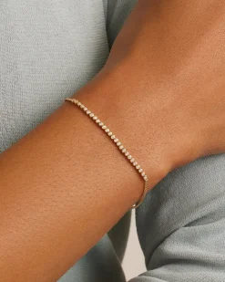 gorjana Classic Diamond Row Bracelet 14k Solid Gold Fashion