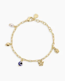 gorjana Connection Mini Charm Bracelet 18k Gold Plated Online