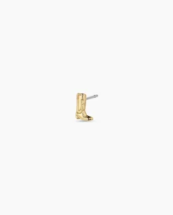 gorjana Cowboy Boot Single Stud 18k Gold Plated Best
