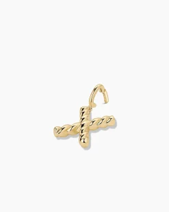 gorjana Crew Alphabet Statement Charm 18k Gold Plated Clearance