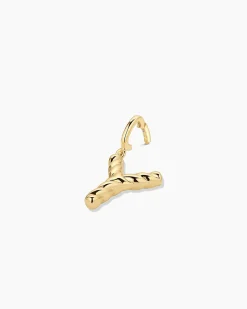gorjana Crew Alphabet Statement Charm 18k Gold Plated Clearance