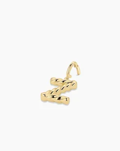 gorjana Crew Alphabet Statement Charm 18k Gold Plated Clearance