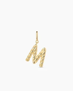 gorjana Crew Alphabet Statement Charm 18k Gold Plated Clearance
