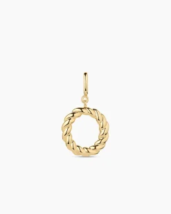 gorjana Crew Alphabet Statement Charm 18k Gold Plated Clearance