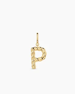 gorjana Crew Alphabet Statement Charm 18k Gold Plated Clearance