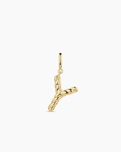 gorjana Crew Alphabet Statement Charm 18k Gold Plated Clearance