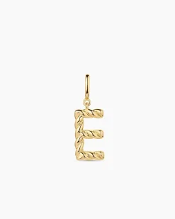 gorjana Crew Alphabet Statement Charm 18k Gold Plated Clearance