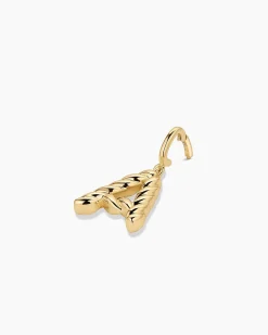 gorjana Crew Alphabet Statement Charm 18k Gold Plated Clearance