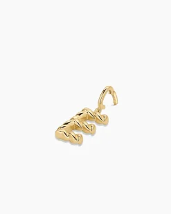 gorjana Crew Alphabet Statement Charm 18k Gold Plated Clearance