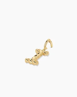 gorjana Crew Alphabet Statement Charm 18k Gold Plated Clearance