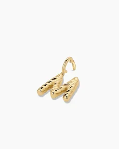 gorjana Crew Alphabet Statement Charm 18k Gold Plated Clearance