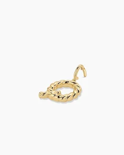 gorjana Crew Alphabet Statement Charm 18k Gold Plated Clearance