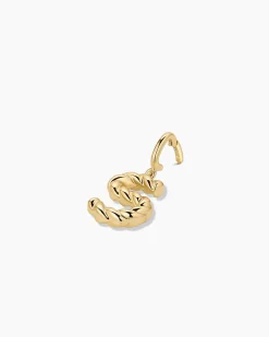 gorjana Crew Alphabet Statement Charm 18k Gold Plated Clearance