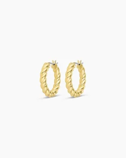 gorjana Crew Hoops 18k Gold Plated Outlet