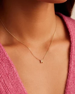 gorjana Diamond Alphabet Necklace 14k Solid Gold Hot