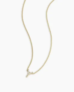 gorjana Diamond Alphabet Necklace 14k Solid Gold Hot