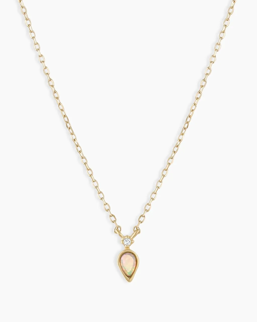 gorjana Diamond and Opal Necklace 14k Solid Gold Clearance