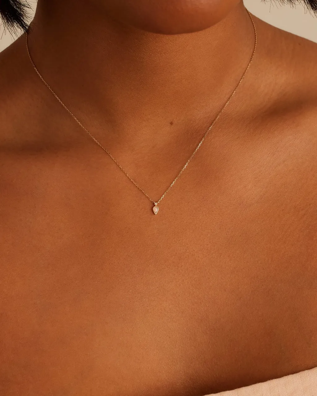 gorjana Diamond and Opal Necklace 14k Solid Gold Clearance