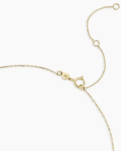 gorjana Diamond and White Sapphire Amara Row Necklace 14k Solid Gold Online