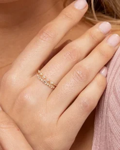 gorjana Diamond and White Topaz Ring Set 14k Solid Gold Online