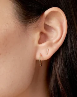 gorjana Diamond Bar Single Stud 14k Solid Gold Best