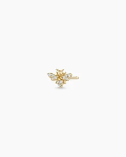 gorjana Diamond Bee Single Stud 14k Solid Gold Outlet