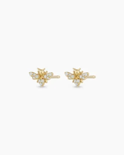 gorjana Diamond Bee Studs 14k Solid Gold Fashion