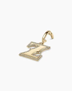 gorjana Diamond Era Alphabet Charm 14k Solid Gold Discount