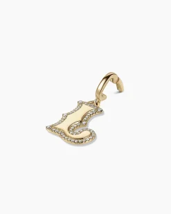 gorjana Diamond Era Alphabet Charm 14k Solid Gold Discount
