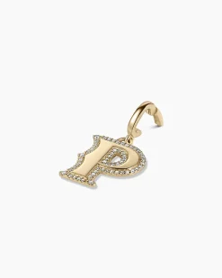 gorjana Diamond Era Alphabet Charm 14k Solid Gold Discount