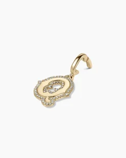 gorjana Diamond Era Alphabet Charm 14k Solid Gold Discount