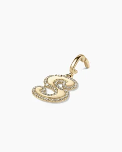 gorjana Diamond Era Alphabet Charm 14k Solid Gold Discount