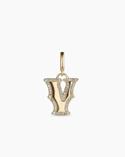 gorjana Diamond Era Alphabet Charm 14k Solid Gold Discount