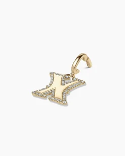 gorjana Diamond Era Alphabet Charm 14k Solid Gold Discount